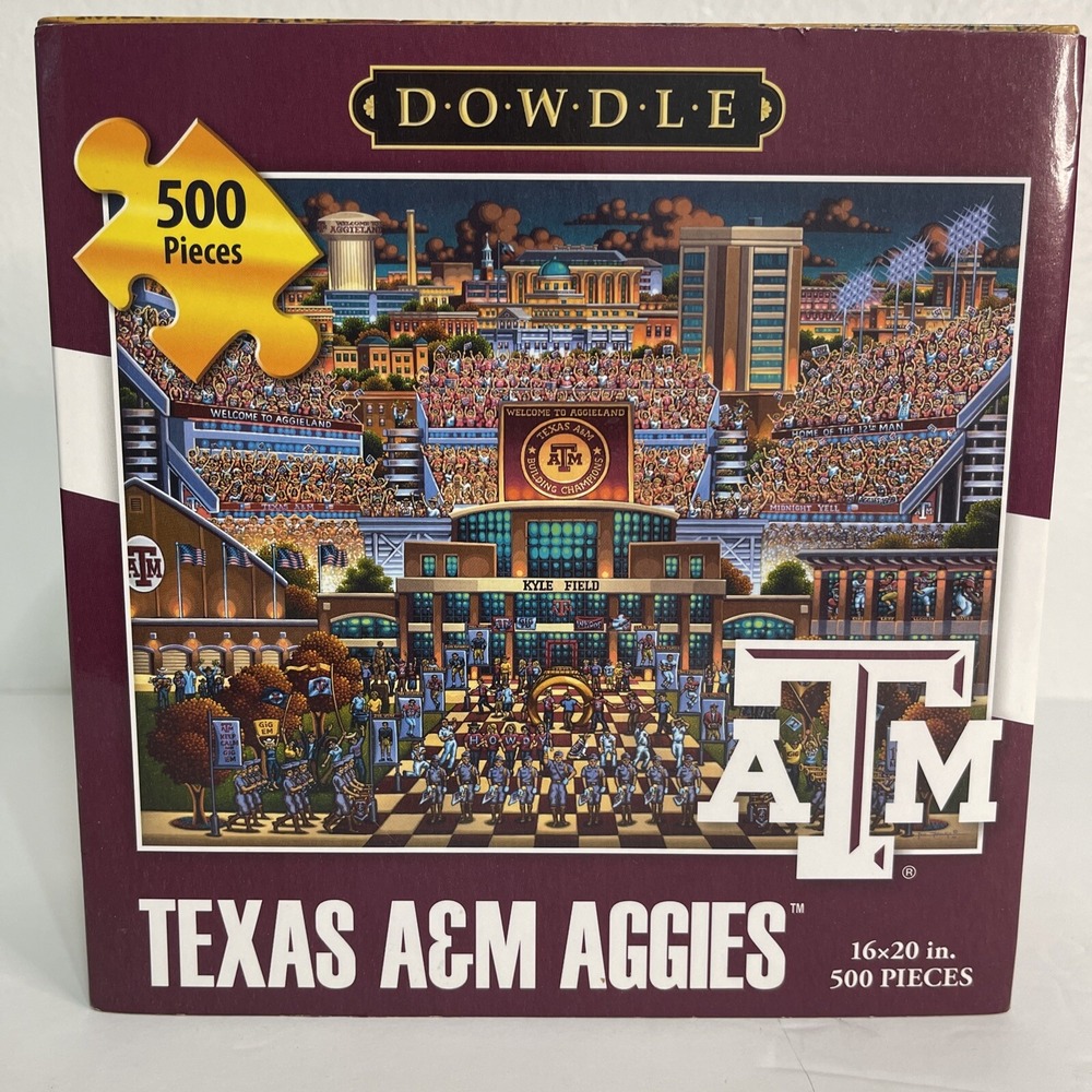 New Dowdle Texas A&M Aggies 500 Pieces Puzzle Jigsaw 16" X 20" A & M Aggieland